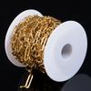 1meter Flat Geometric Heart Round Square Design Necklaces Chain Stainless Steel Link Chains DIY Bracelets Jewelry Making Chains