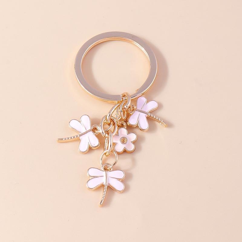 Lovely Enamel Duck Keychain Rings for Women Men Handbag Pendant Cartoon Animal Key Rings Car Key Holder DIY Jewelry Gift