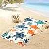 Colorful Sea Turtles and Ocean Patterns Beach towel quick-drying for travel outdoor sports jogging beach and swimming