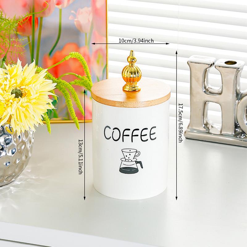 White Ceramic Moisture-Proof Storage Jars with Lids - Ideal for Sugar, Tea, and Beans