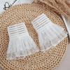 DIY Detachable Cuffs Cuff Extension Embroidery Lace Daisy Fake Sleeves Elastic Wild Wrist Pleated Organ Lolita Fake Sleeves