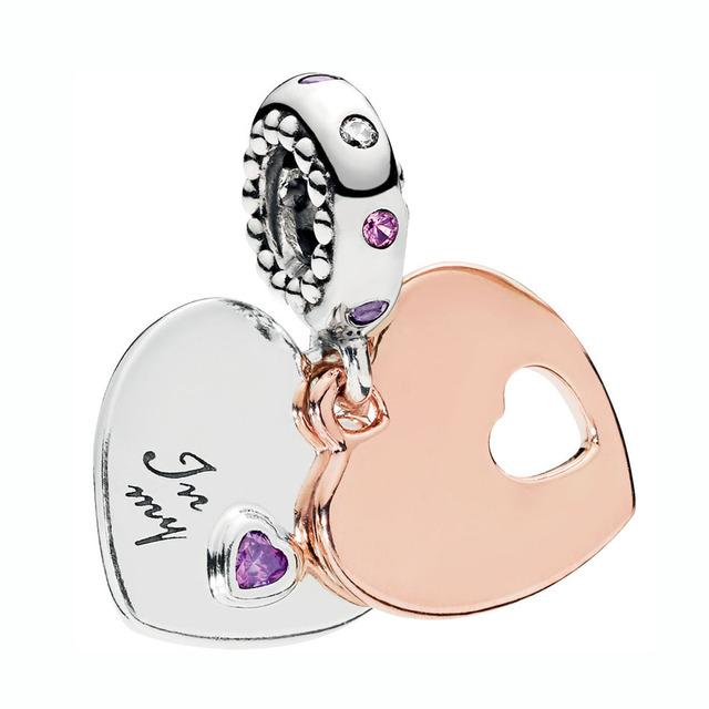 Новинка, подвеска из стерлингового серебра 925 пробы, от руки, мама, сердце и крылья ангела, подвеска в виде генеалогического дерева, бусина, подходит для модного браслета, ювелирные изделия своими руками