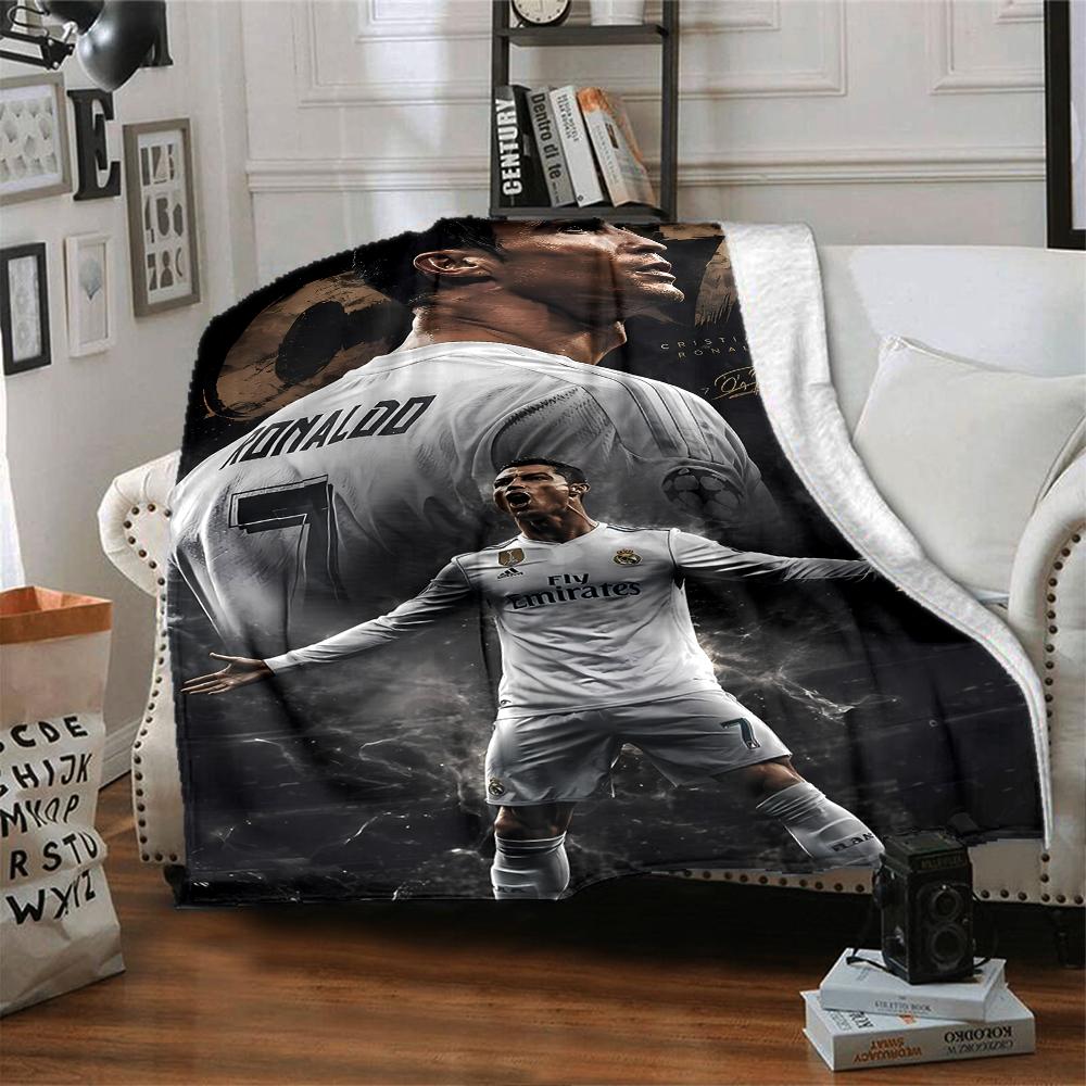 1pc Blanket - Cristiano Ronaldo Print Design,Lightweight Blanket for Sofa,Bed- Soft &Warm,Gift for All Seasons