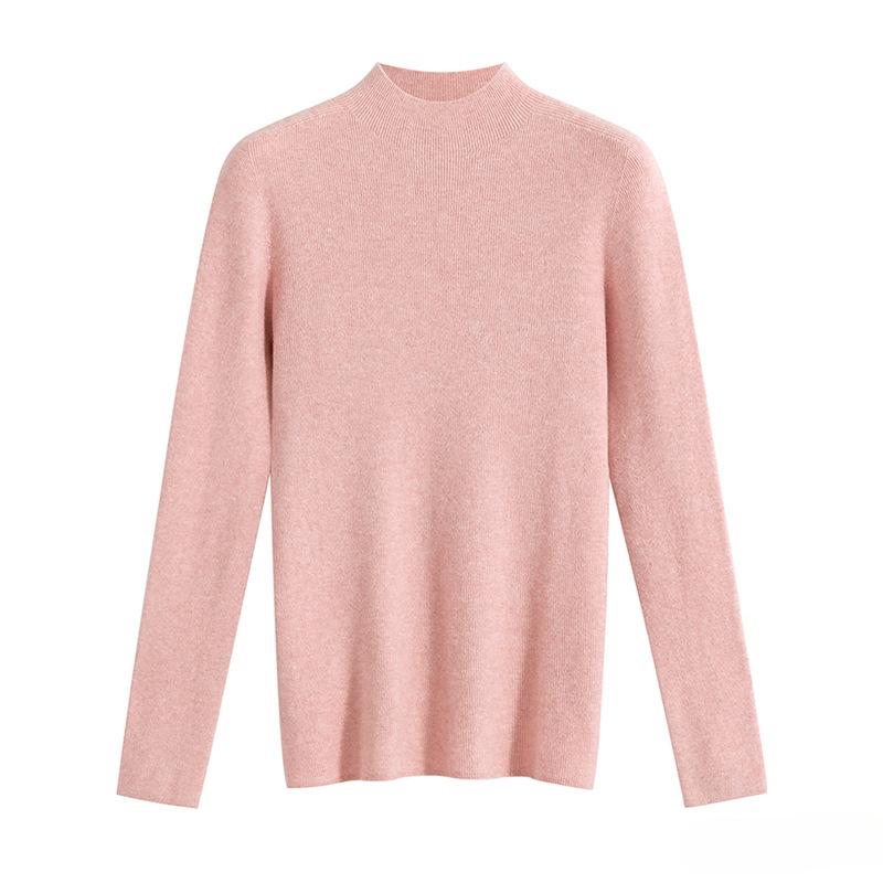 Solid Colour Cashmere Sweater Black Pullover Innerwear Autumn and Winter Knitted Bottom Shirt