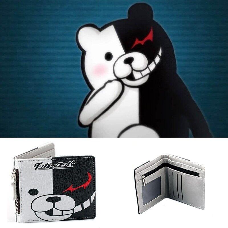 Монокума Danganronpa Аниме Косплей Двустворчатый Короткий Кошелек Кошелек Держатель Подарок Коллекционировать