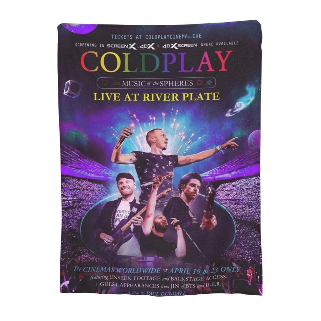 Coldplay Blanket Flannel Sofa Throw Blanket Portable for Home Bedroom Travel Throws Bedspread Quilt