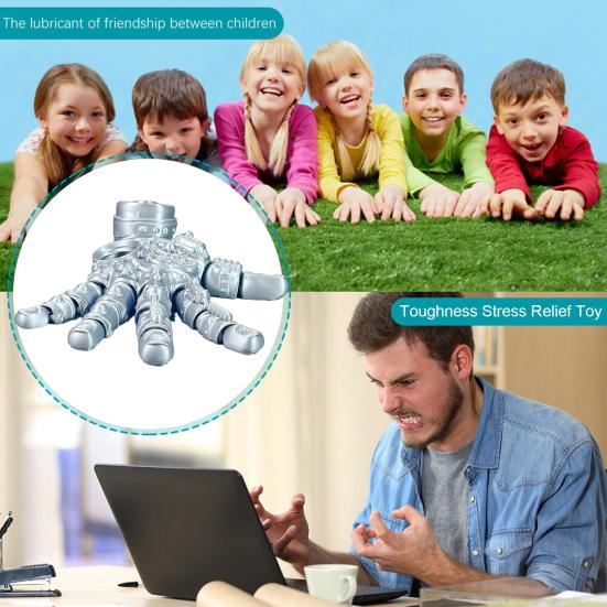 3D-печатная механическая рука фигурка подвижные суставы роботизированная рука статуэтка снятие стресса ладонь фиджет-игрушка украшение для дома офиса настольное украшение