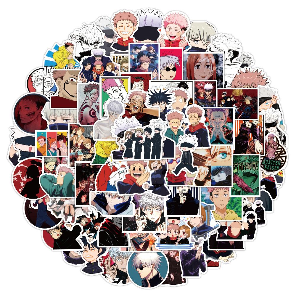 10/30/50/100 шт. Мультяшные наклейки Jujutsu Kaisen Японские аниме декали для ноутбука, скрапбукинга, багажа, автомобиля Крутая наклейка-граффити Игрушка