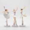 3pcs Ballerina Statue Desktop Ornament Figurines Dancing Girl Crafts Home Decor Birthday Cake Princess Decoration
