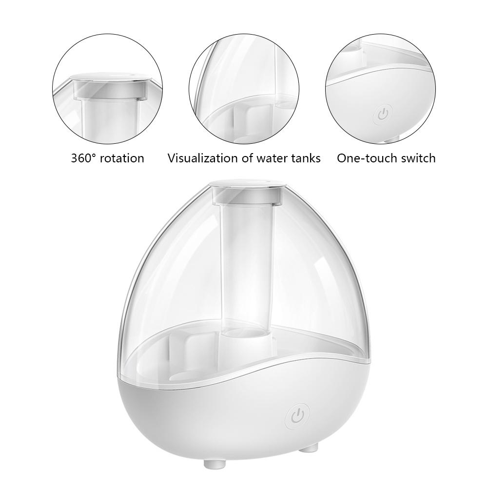 Ультразвуковой увлажнитель воздуха, бесшумные диффузоры эфирных масел с многоцветным световым туманом, 2-х скоростные увлажнители для спальни, офиса