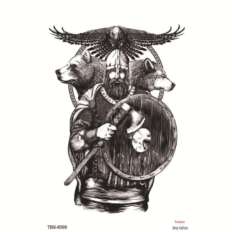 Набор маленьких водостойких тату-наклеек с тотемами и символами для предплечья