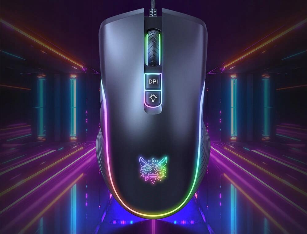 Mysz gamingowa ONIKUMA CW905 czarna przewodowa 6 przycisków RGB