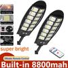 8800MAH Super Bright Solar Street Light Outdoor Solar Lamp  Waterproof PIR Motion Sensor Garden Lighting Remote Control