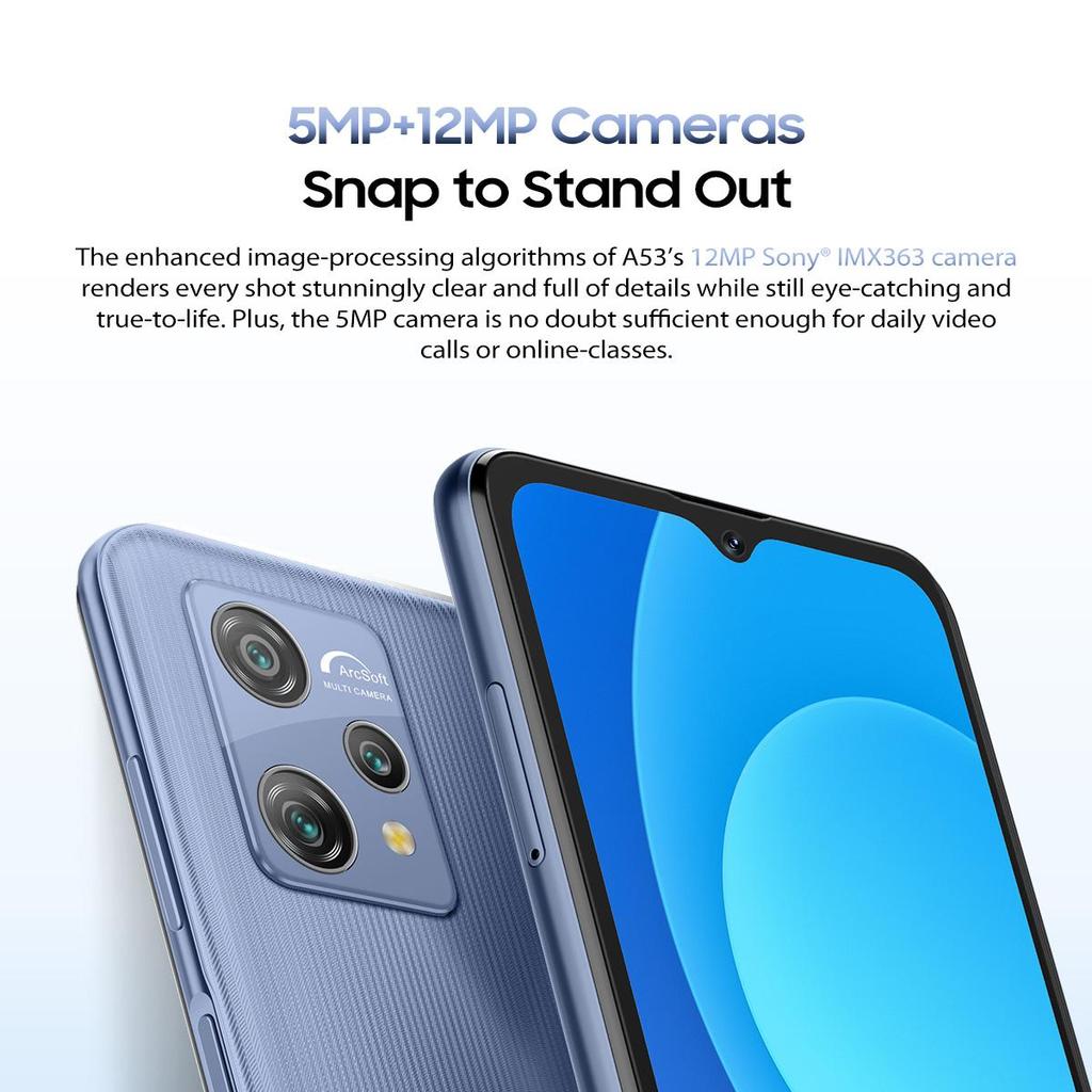 Blackview Смартфон Android A53 7 ГБ+32 ГБ разблокированный, две SIM-карты 4G T-Mobile 5080 мАч