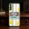 Красочный чехол для телефона с изображением сардины S и лобстера L для Samsung S25, S24, S21, S22, S23, S30, Ultra, S20, Plus, Fe, Lite Черный корпус
