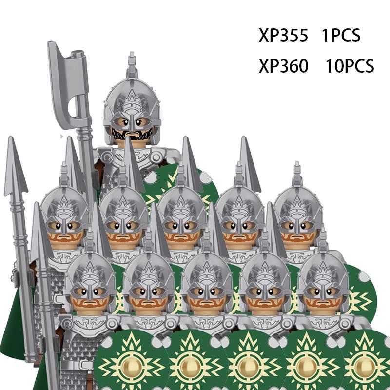 Medieval Elf Rohan Soldiers Guard Army Lotr Action Figures Mini Bricks Doll Assemble Building Blocks DIY Toys for Kid Gifts