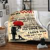 1pc Love Quotes for Wife Blanket - Perfect Gift for Birthdays, Christmas & Halloween- Soft, Warm & Versatile yy250909132