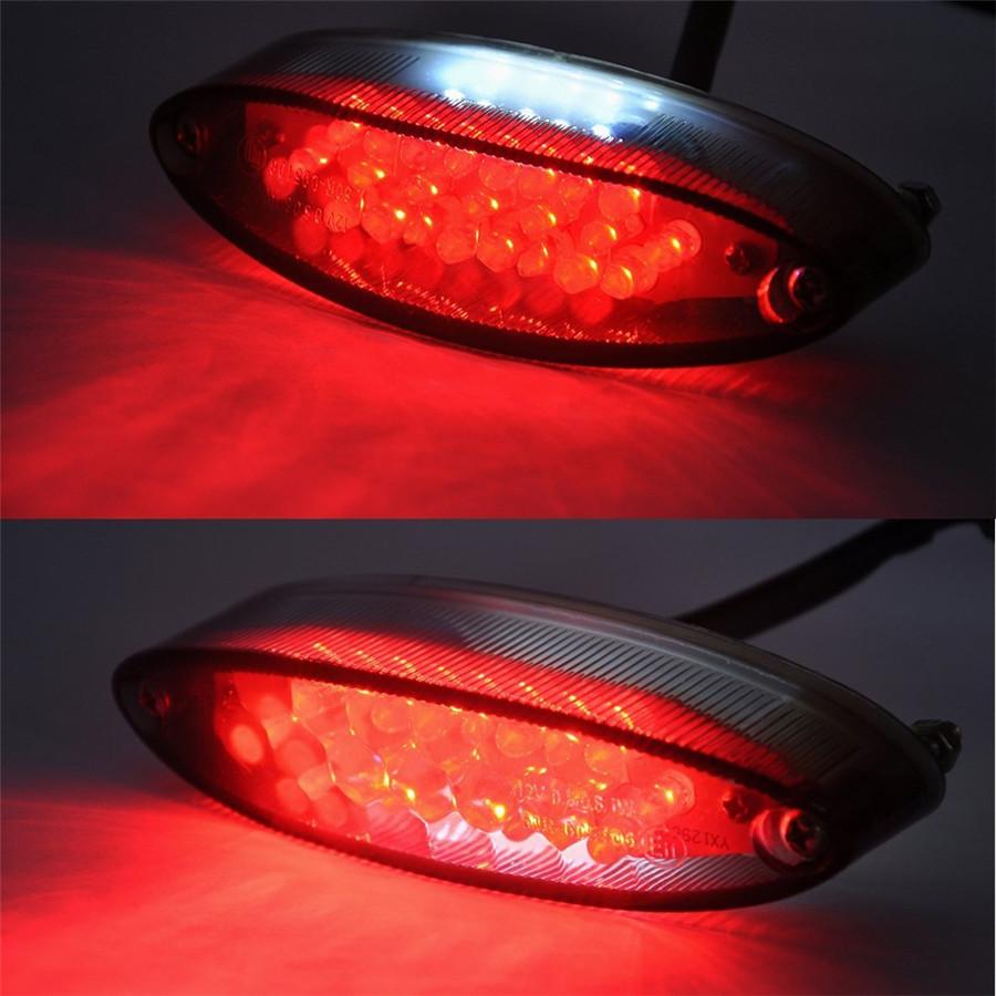 НОВЫЙ Мотоцикл Кроссовый Мотоцикл Светодиодный Задний Стоп-сигнал Стоп-сигнал Подсветка Номерного знака Дымчатое Стекло 12В