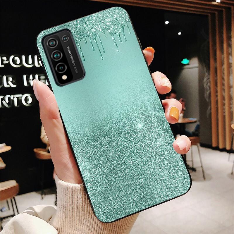 Блестящий розовый, синий, черный чехол для телефона Huawei Honor 50 30 Pro 10X Lite 20 7A 7C 8X 9X Pro 9A 8A 8S 9S 10i 20S 20lite