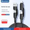 PD Two-in-One Braided Fast Charging Cable for Apple & Huawei