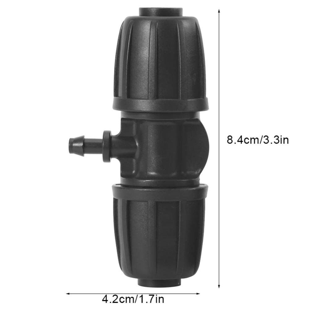 25PCS 3 Way Lock Barbed Tee Connector POM 16mm To 4/7mm Tee Connector Garden Irrigation