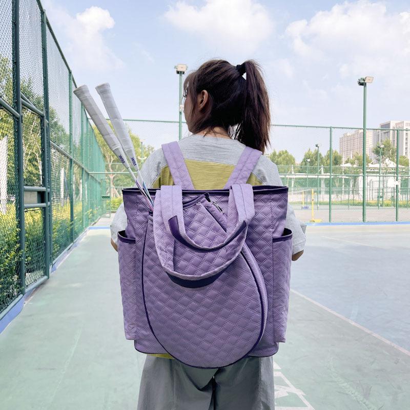 Tennis and badminton fashion shoulder bag, large-capacity multifunctional travel storage bag, lightweight outdoor sports backpack