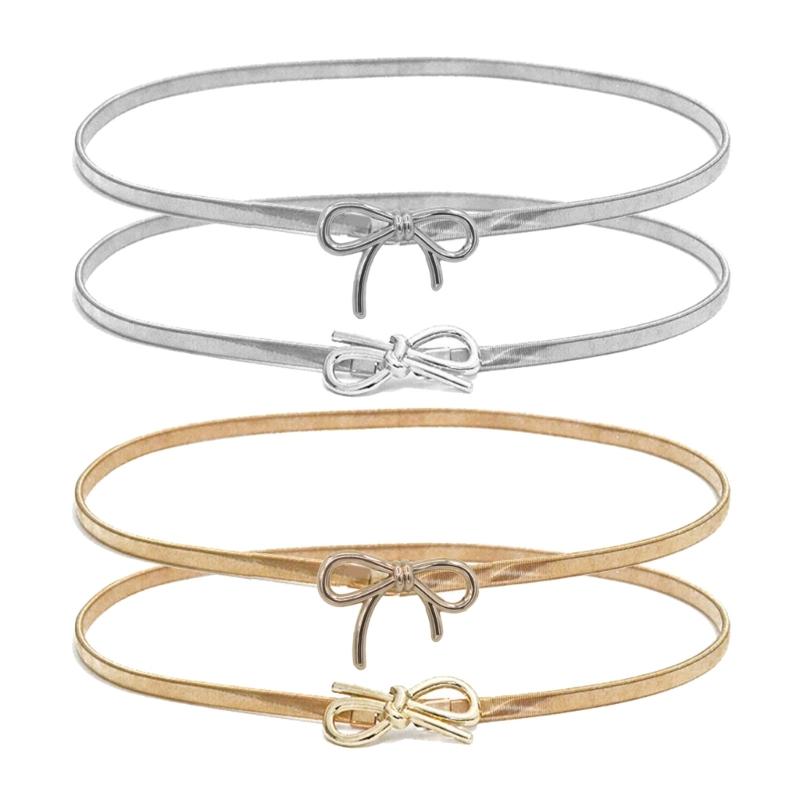 Модная цепочка на талию с застежкой-бантом, регулируемая талиевая бижутерия, стильная цепочка на талию, текстура сплава для повседневного ношения