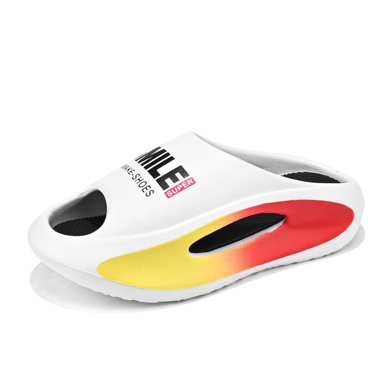 Модные летние тапочки-кроссовки для мужчин и женщин, легкие шлепанцы на платформе, мягкие полые спортивные сандалии унисекс из ЭВА, повседневная пляжная обувь 2024