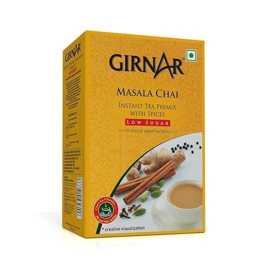 Растворимый премикс чая Girnar Masala | 10 пакетиков по 14 г в каждой упаковке | Упаковка из 2 шт.