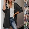 Women's Cardigan Solid Color Knit Sweater Cutout Knit Sweater Jacket