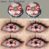 Eyeshare 1 Pair Red Cosplay Contact Lenses for Eyes Halloween Eye Makeup Lens Crazy Cosplay Party Accessories