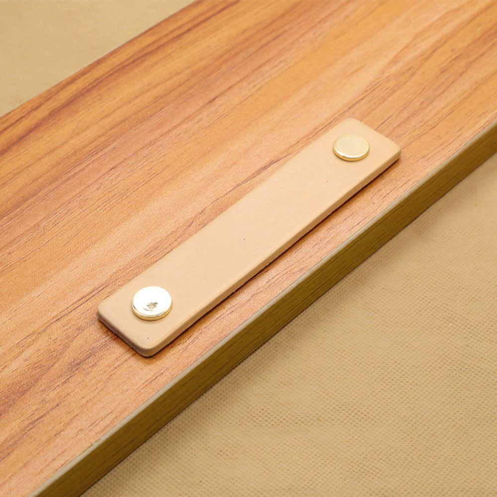 Soft Leather Handle Brown Door Knobs Classic Cabinet Pulls Kitchen