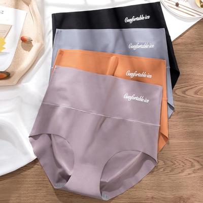 Женские трусики Ice Silk с высокой талией и подтяжкой живота, сексуальное нижнее белье