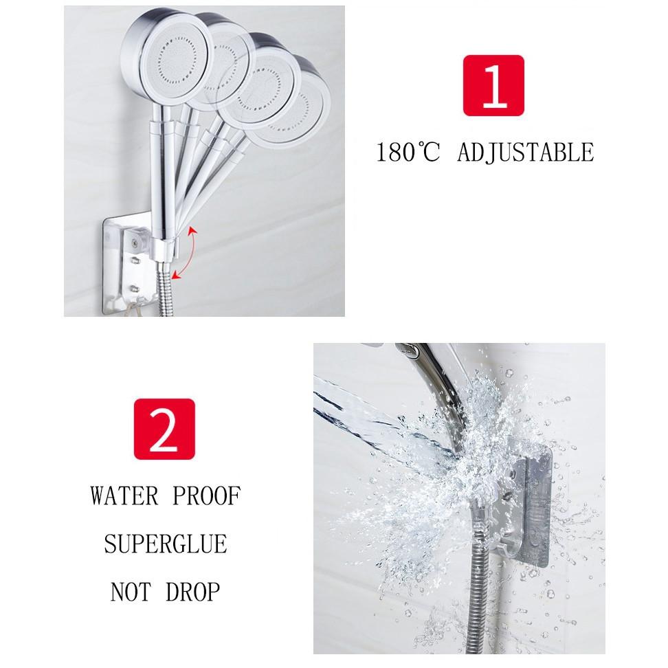 Регулируемый кронштейн для душевой лейки, настенный держатель для ванны, без перфорации, суперклей