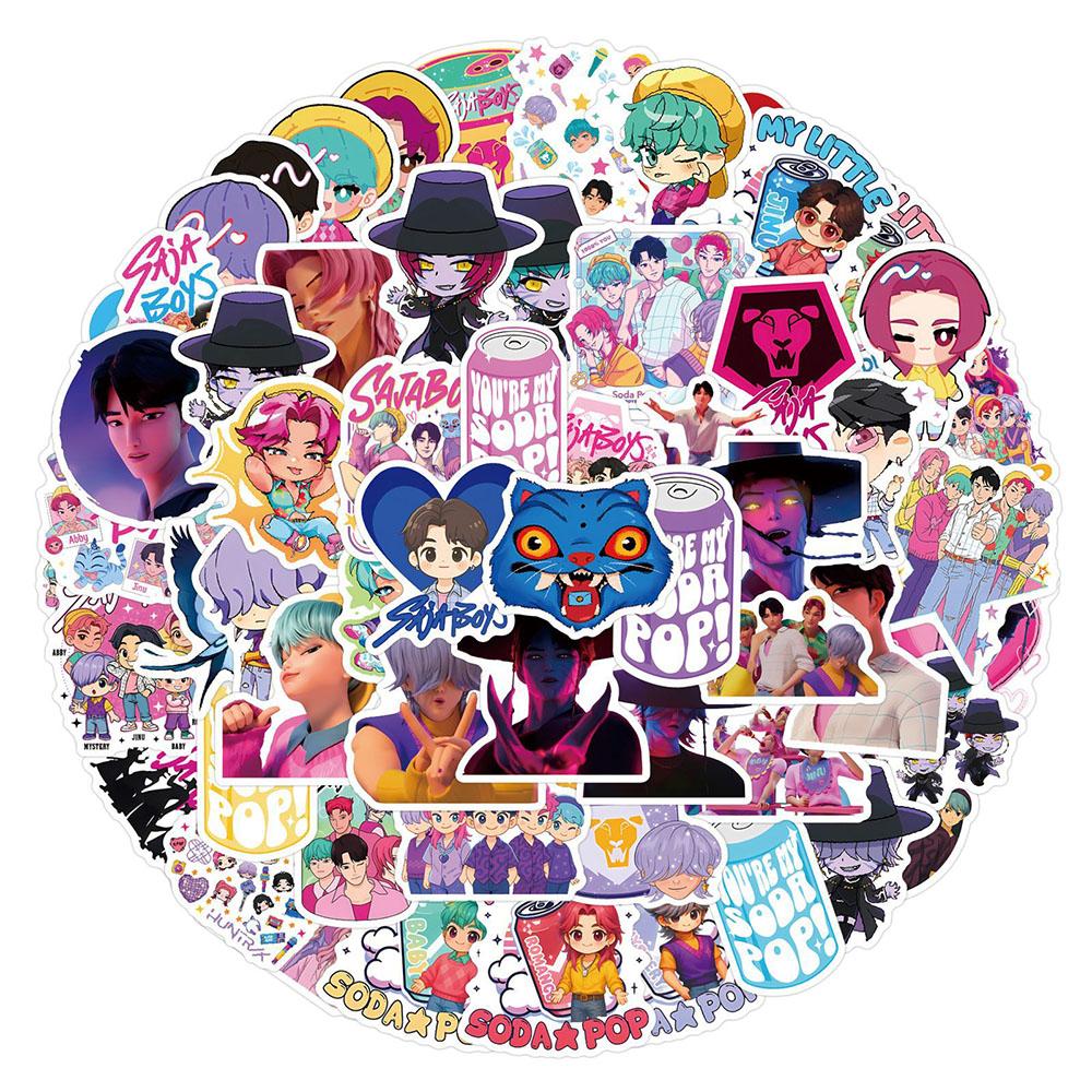 55-110PCS K-POP Demon Hunters Stickers Anime Waterproof Vinyl Decals for Laptop Water Bottle Skateboard Phone Gift for Fans