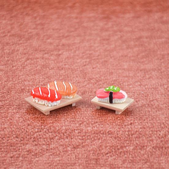 1 комплект 1:12 кукольных блюд, реалистичная миниатюрная модель суши с тарелкой, ролевая игрушка для микропейзажа