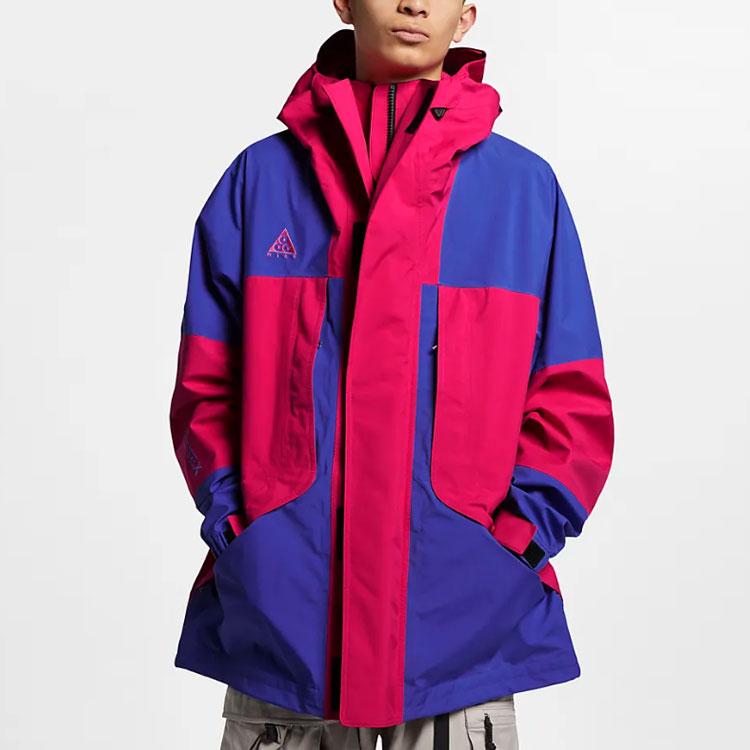 Nike ACG Gore-Tex ветрозащитная куртка с капюшоном мужская верхняя одежда красный синий BQ7195-666