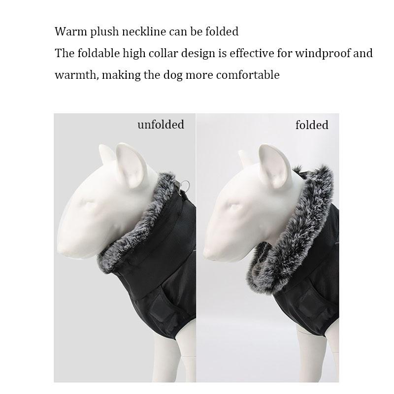 New Winter Dog Warm  Waterproof Clothes Reflective Font Clothes Waterproof Vest Pet Cat Jacket Pet Cotton Clothing For Small Medium Big Dogs XL-6XL