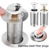 Stainless Steel Floor Drain Filter Washbasin Plug Anti Odor Pop-Up Bounce Core Basin Stopper Hair Catcher Shower Sink Strainer