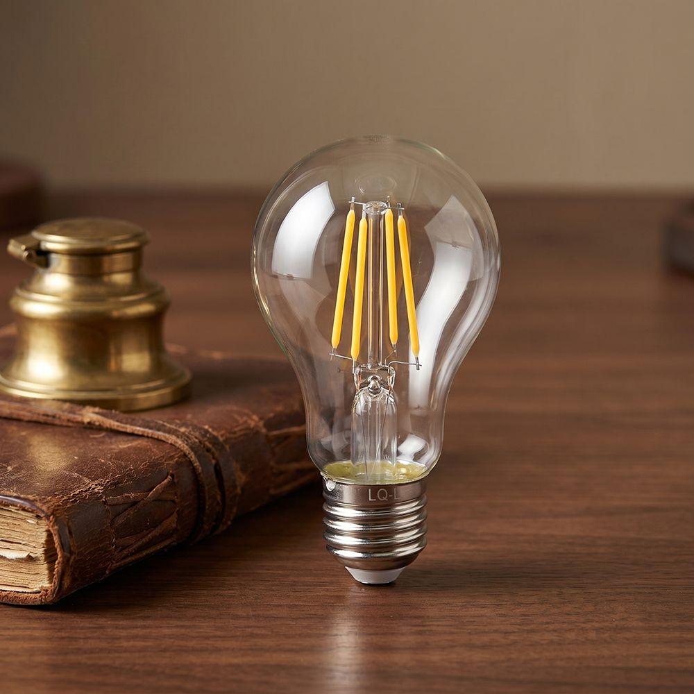 2 Pack A60 LED Filament Bulbs E27 Filament Light Bulbs Vintage LED Light Bulbs Indoor