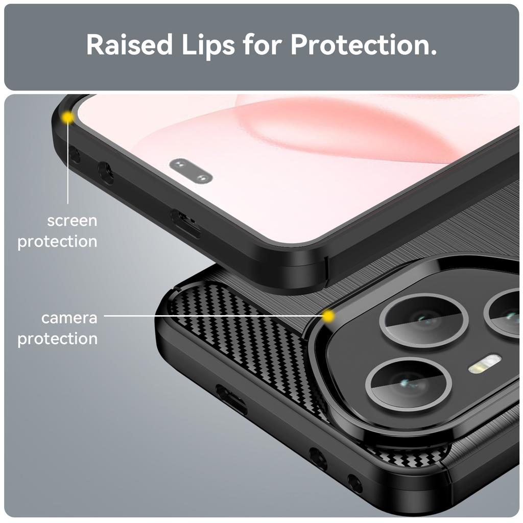 Для Honor 400 Pro 5G (Глобальный) Чехол Защитный Чехол для Телефона Текстура Углеродного Волокна Матовый