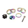28.6mm Bike Headset Spacers Aluminum Alloy Colorful Stem Top Cap Headset Star Nut Set for Mountain