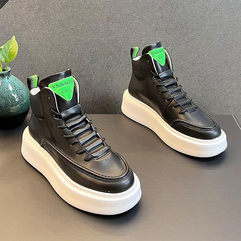 New Men Casual Sneakers Platform Ankle Boots High-top Thick Bottom Sneakers Male Outdoor Basketball Shoes Sport Trainers
