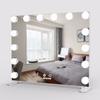 Wonstart Actress Tabletop Hollywood Mirror with 14 LED Warm and Cool 2 Color Light Adjustable Mirror with Tabletop LED Suitable for Table Mirror,