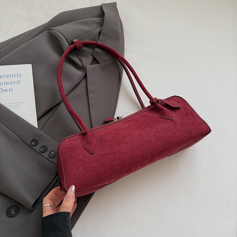 Ретро замшевая сумка-багет женская осенняя новая нишевая повседневная на плечо подмышку