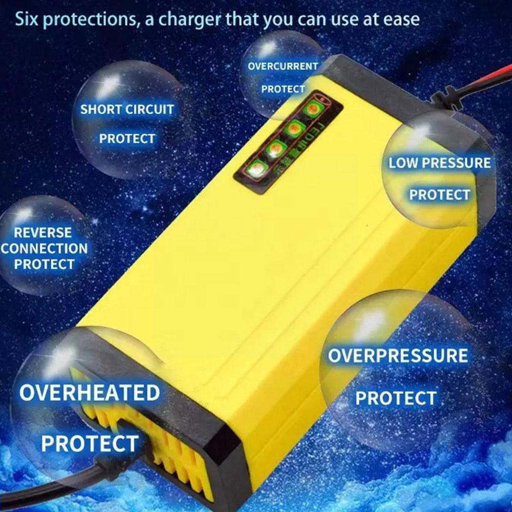 12 В 3A автомобильное зарядное устройство для аккумулятора со светодиодным дисплеем 100-240 В EU US Smart Car Motorcycle Charger для свинцово-кислотного аккумулятора 12 В 2AH-20AH NEW N2G5