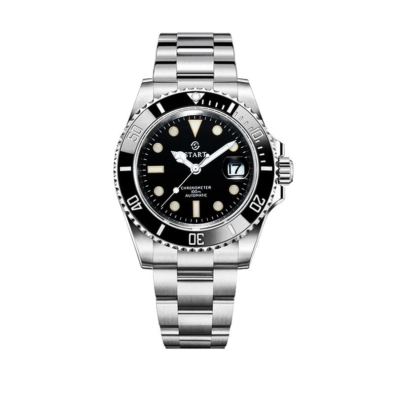 Start Мужские часы для дайвинга, официальные аутентичные металлические мужские часы, светящиеся водонепроницаемые автоматические механические часы с функцией даты