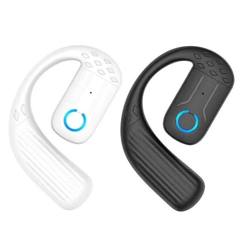Беспроводная бизнес-гарнитура Bluetooth 5.4 с открытым вращением на 180° и микрофоном, с костной проводимостью, заушным креплением, сенсорным управлением, спортивные Hi-Fi наушники