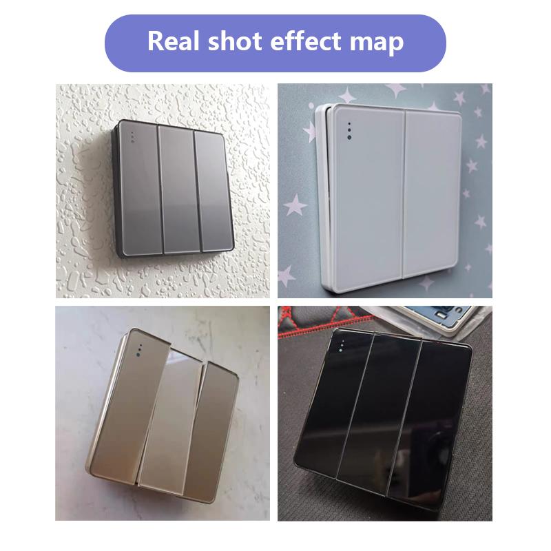 EU RU UK Standard 1/2 Way Wall Light Switch Luxury Full Tempered Glass Panel ON OFF Power Push Button Switch1/2/3/4 Gang Type 86