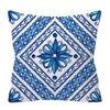 Blue White Porcelain Print Cushions Case Bohemian Style Mandala Geometry Pillows Case Modern Fashion Sofa Chairs Throw Pillows